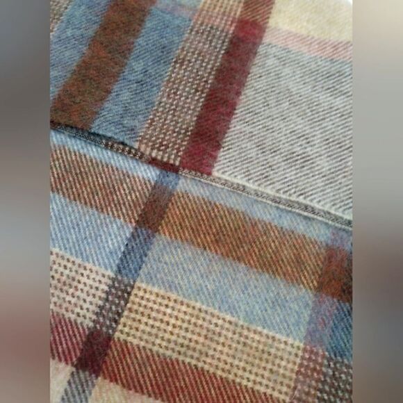 Wool Knit Long Fringe Winter Scarf Men's - Picture 6 of 11